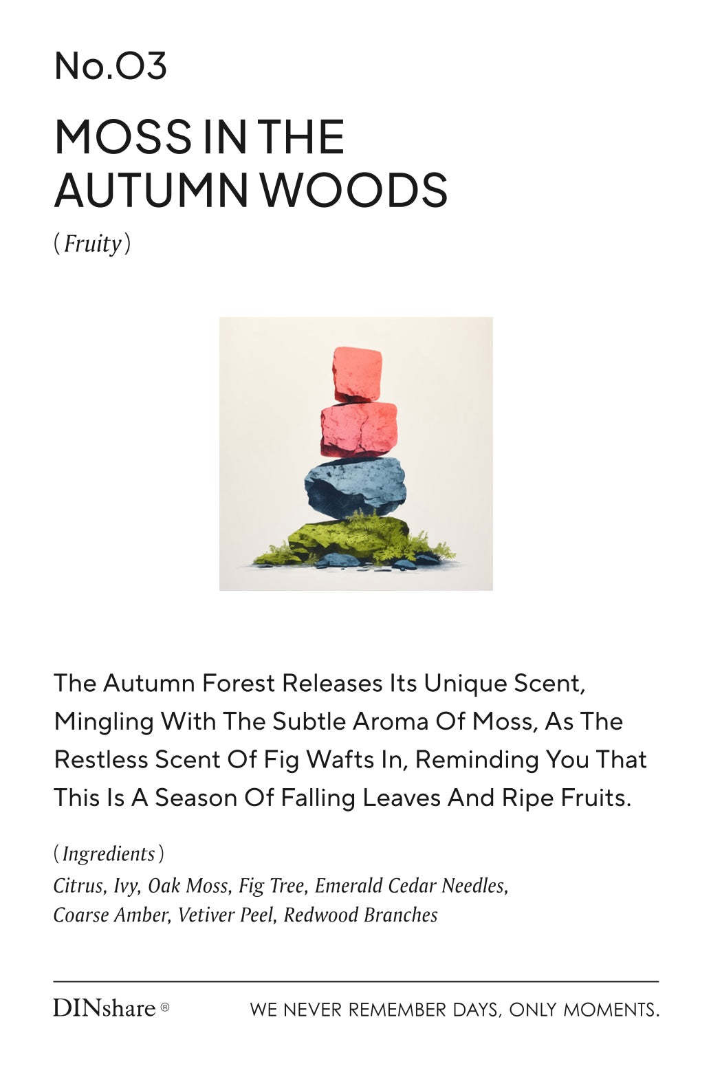 03 Moss in the Autumn Woods Fragrance Diffuser - DINshare 黑地