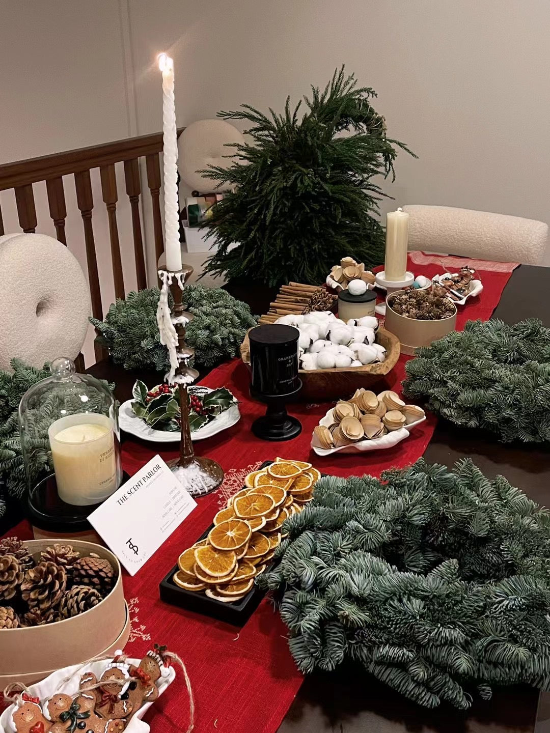 Noble Fir Christmas Wreath Making Workshop Singapore 2023 - The Scent Parlor