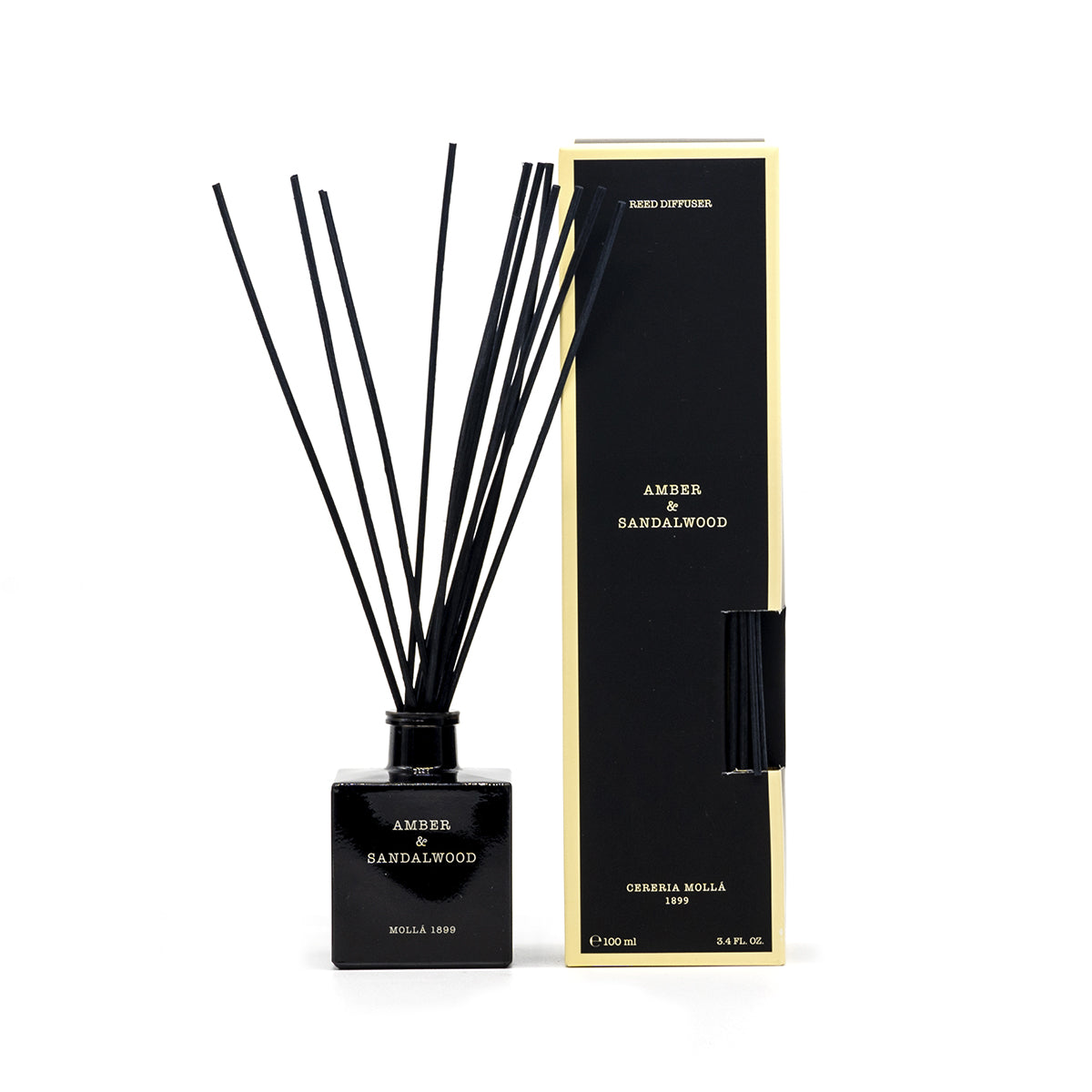 Amber & Sandalwood Reed Diffuser - Cereria Molla